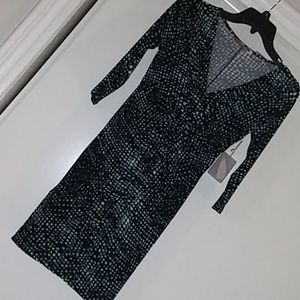 Short Length Black/Aqua Dress